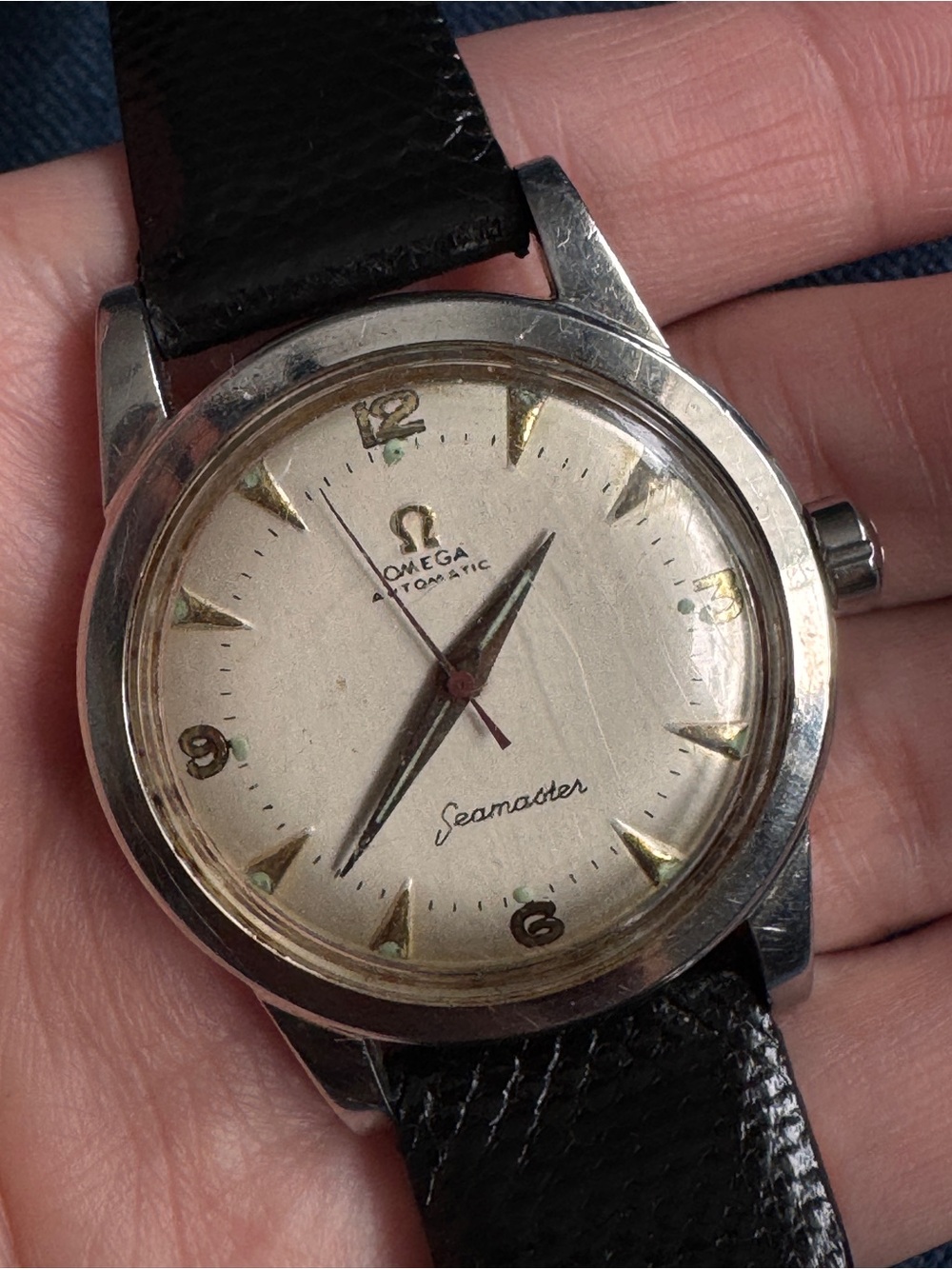 Vintage 1950 Omega Men's Seamaster Automatic Bumper Cal 351 Ref 2577-6